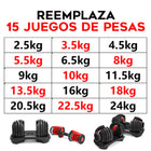 Mancuerna Ajustable  Con 15 Juegos De Pesas (1 unidade)
