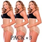 PACK 3. Lencería Modeladora. Uso Diario. Panty Strapless Elaborada En Powernet Beige